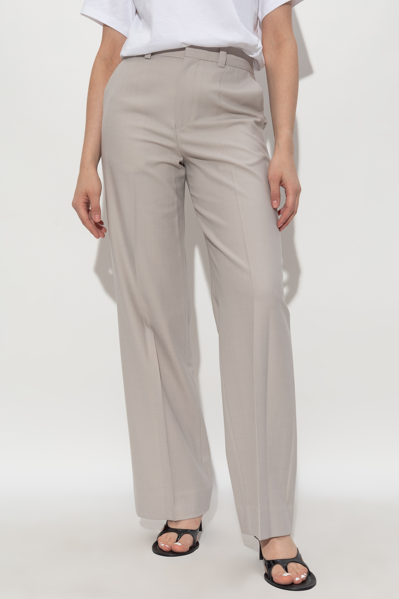 ボトムスその他 Victoria Beckham Pumice-coloured trousers in wool blend Victoria Beckham Pumice-coloured trousers in wool blend